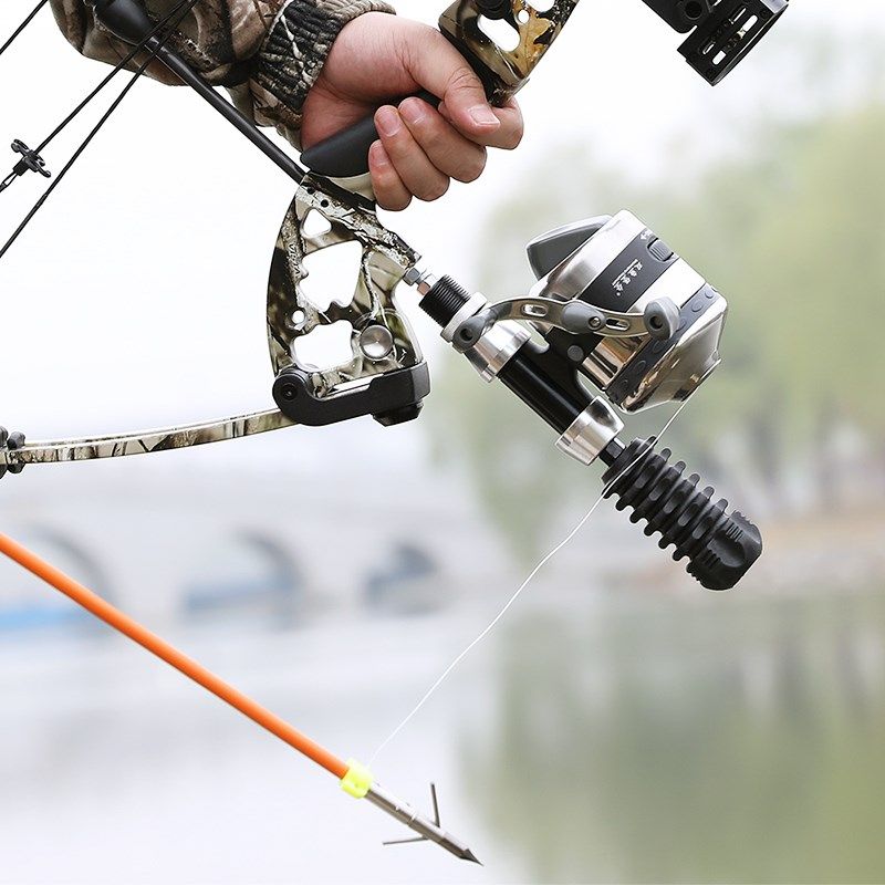 射箭渔轮射鱼器底座全金属双鱼堡垒左右手通用傻瓜渔轮套装射鱼箭,玩具/童车/益智/积木/模型,弹弓/飞镖/射击/射箭类,淘宝优惠券,粉丝福利购,淘宝优惠卷