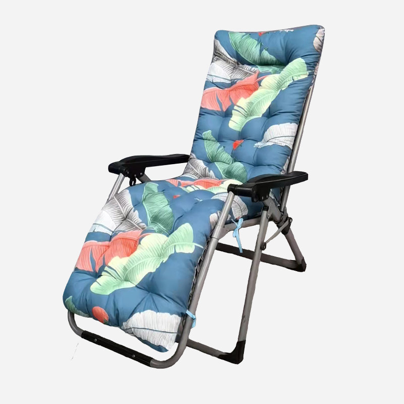 秋冬季印花套头躺椅垫折叠椅垫办公室午睡竹椅摇椅垫加厚一体坐垫