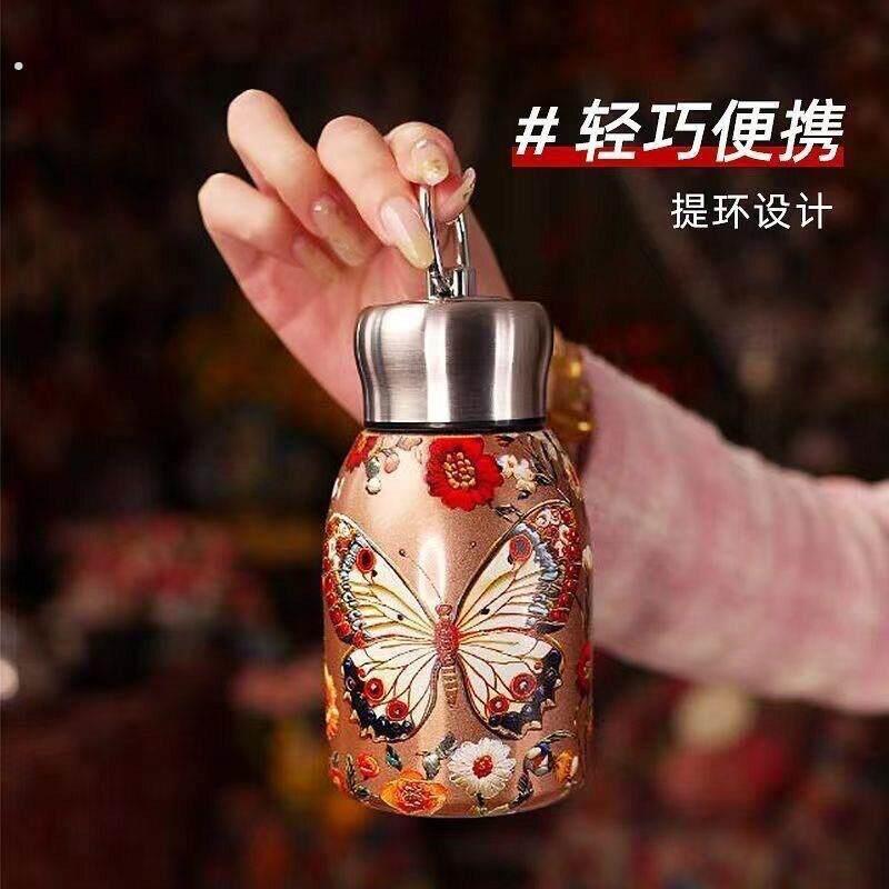 保温杯复古国风双色水杯可携式创意316内胆高颜值保温保冰小胖丁