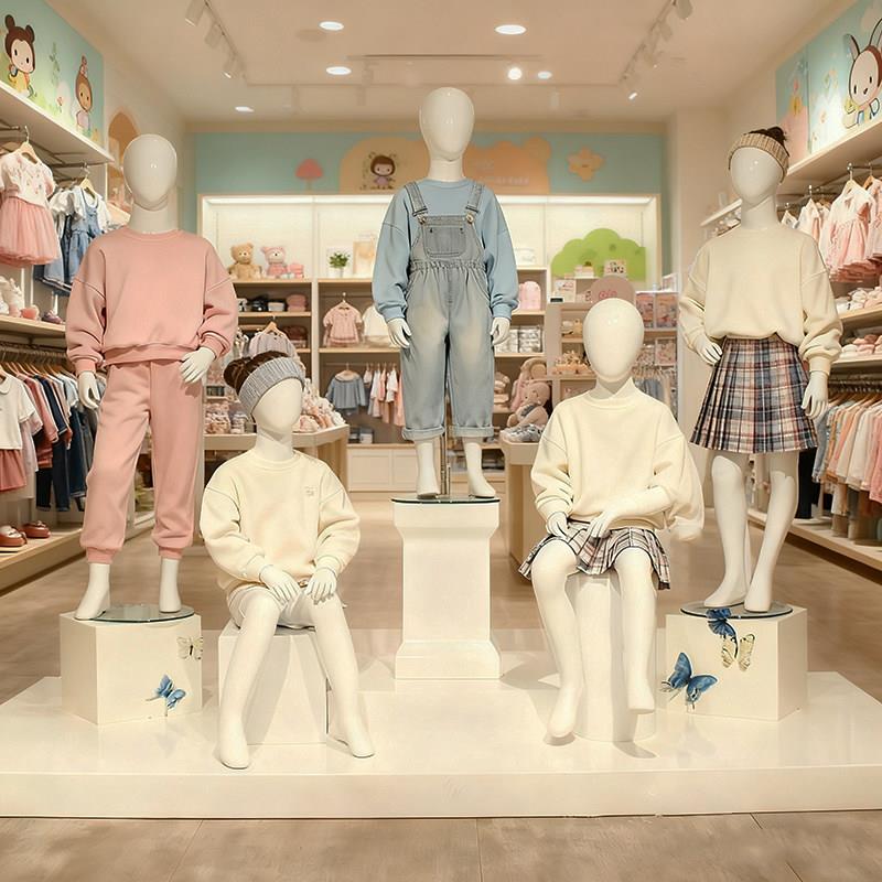 服装模特道具 全身男女小孩模特 儿童模特架组合橱窗 展示架 假人