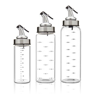 家庭厨房耐热醋瓶酱油瓶调味瓶套装家用防漏玻璃油壶定量大小号瓶