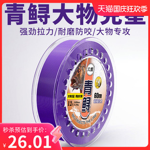 青鱼大物线超强拉力主线青鱼巨物100米进口鱼线透明加粗尼龙子线