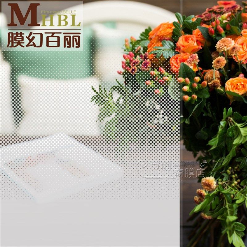 127CM圆点单向渐变贴纸商场办公半透明雾纱蒙砂法纱装饰玻璃贴膜,家居饰品,玻璃膜/贴,淘宝优惠券,粉丝福利购,淘宝优惠卷
