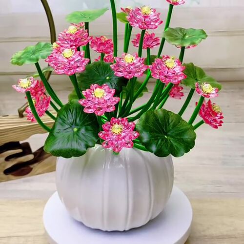 手工荷花材料包diy手工桌面家居摆件
