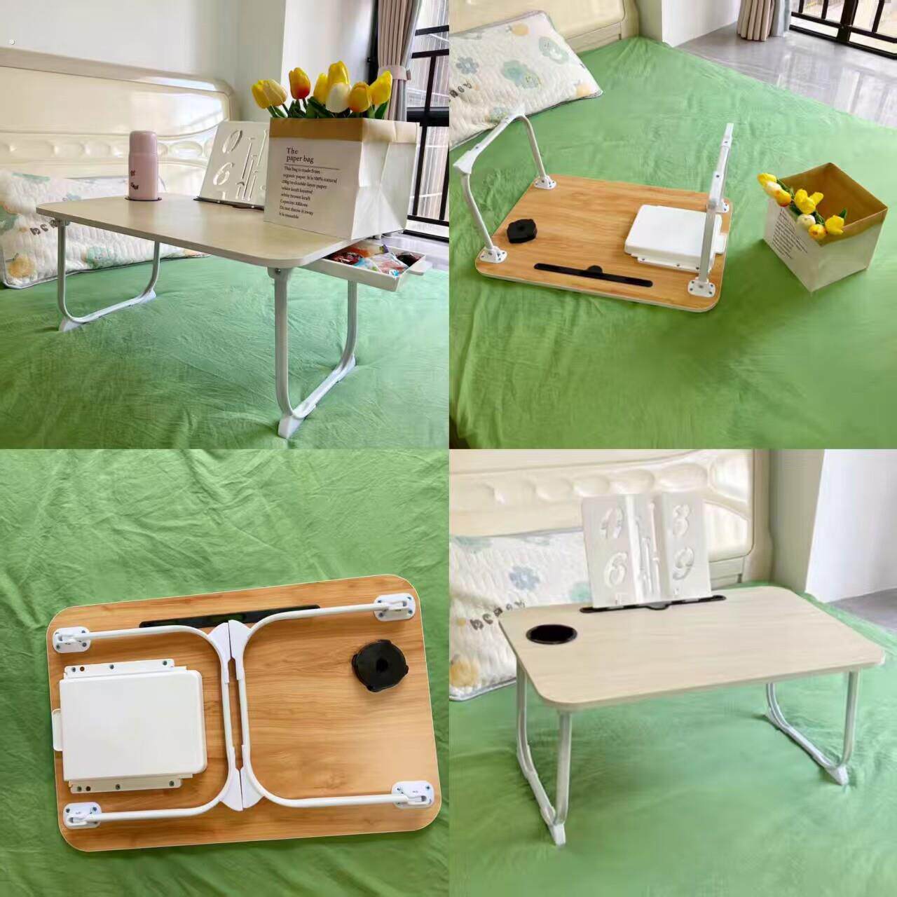 床上小桌子学生宿舍上铺学习写字桌可折叠笔记本电脑桌家用小桌板