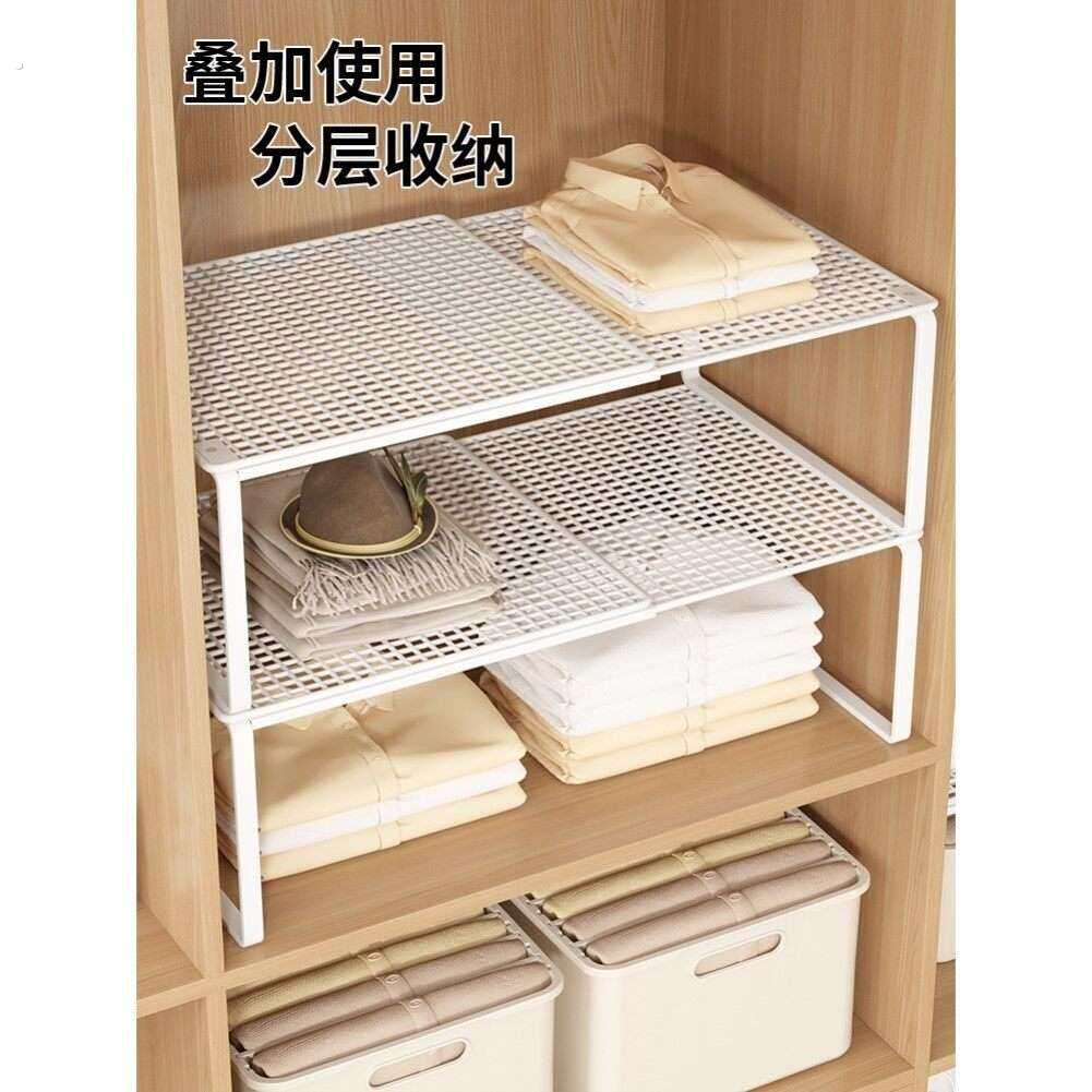 衣柜分层隔板宽伸缩收纳架置物架柜子分层架橱柜收纳空间利用神器
