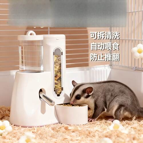 饮水器专用自动喂食器可拆清洗防推翻粮食一体立式宠物用品