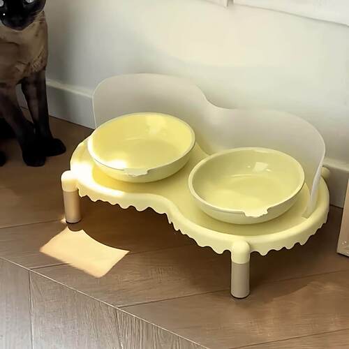 猫食堂置物架防外溅猫碗架保护颈椎猫食盆狗盆狗碗防打翻宠物餐桌