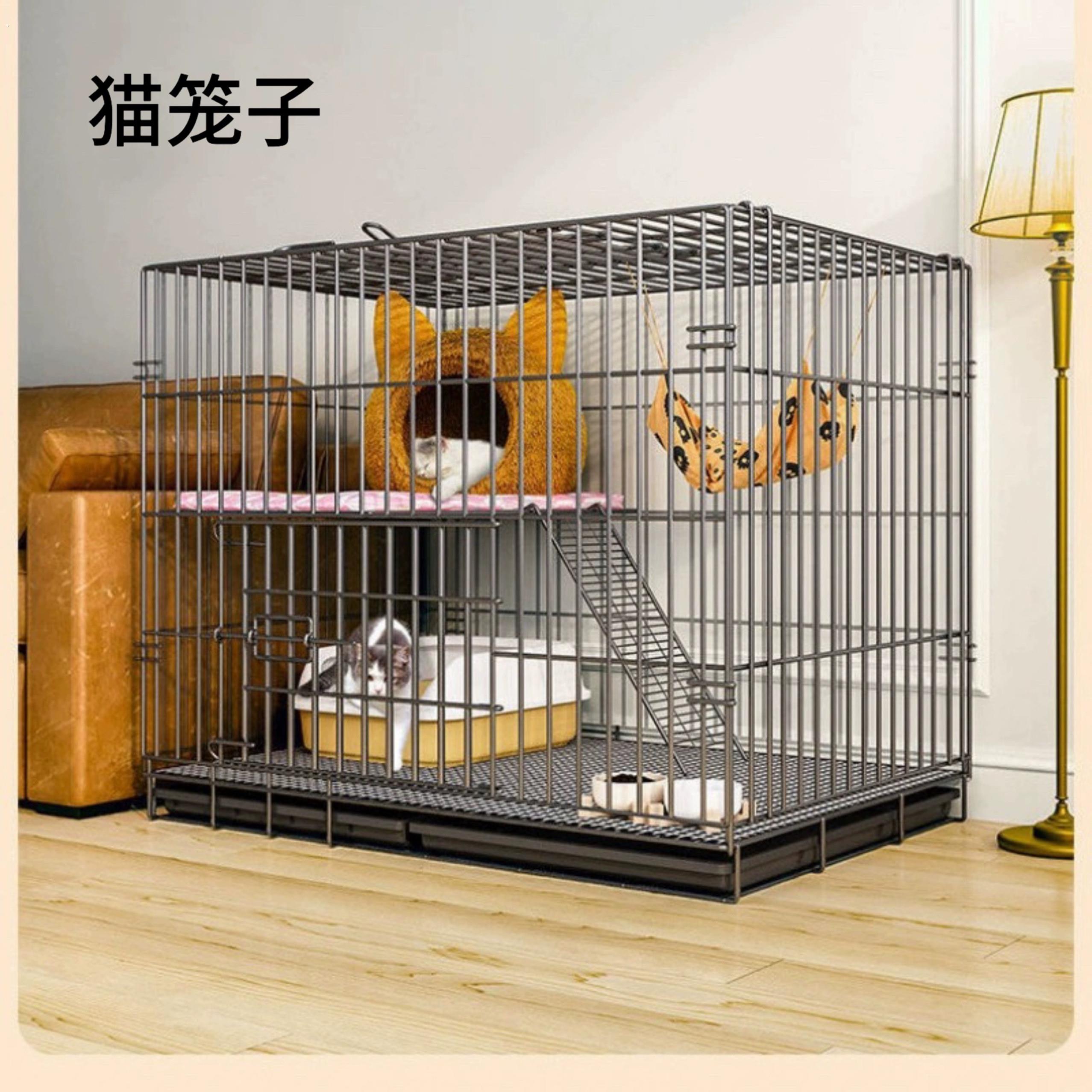 猫笼子家用不占地双层猫笼猫别墅二三层猫笼子带猫厕一体加密