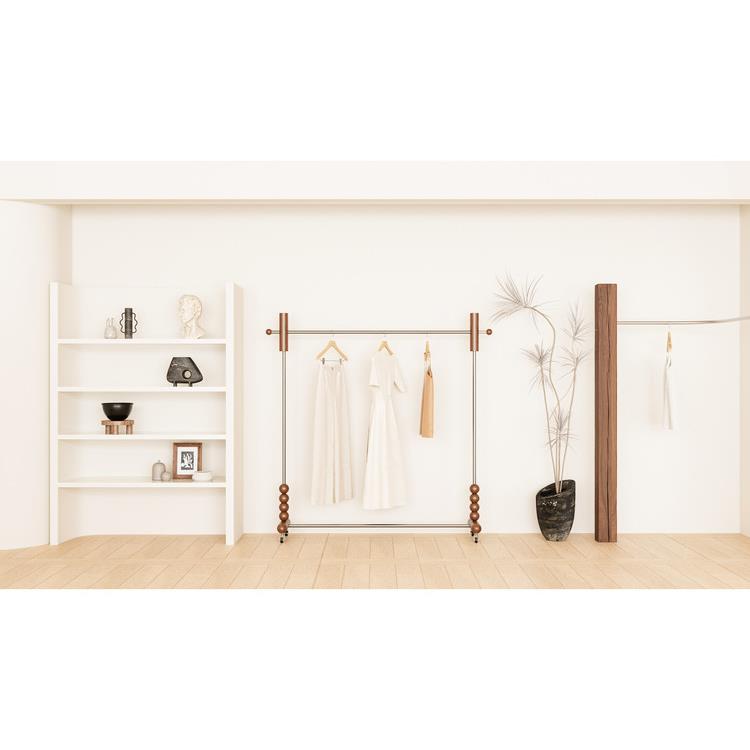 服装店展示架货架高端不锈钢落地挂衣架正挂衣服架子女装店陈列架
