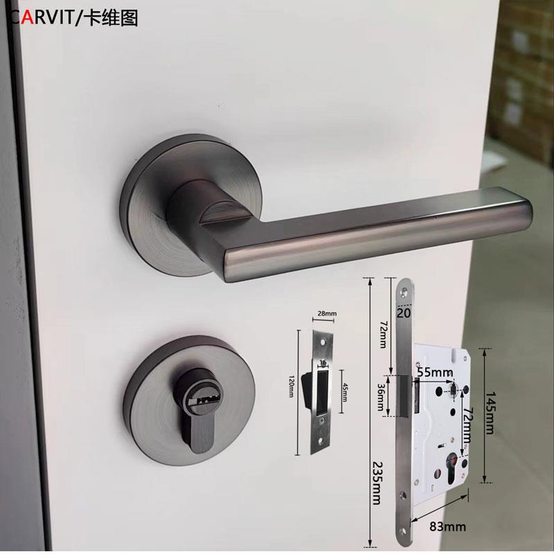 磁吸门锁侧板235新款7255锁体全面适用大门卧室木门家用机械门锁