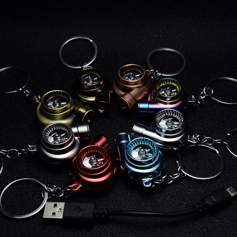 涡轮钥匙扣 带灯涡轮钥匙扣充电涡轮钥匙口LED涡轮钥匙扣