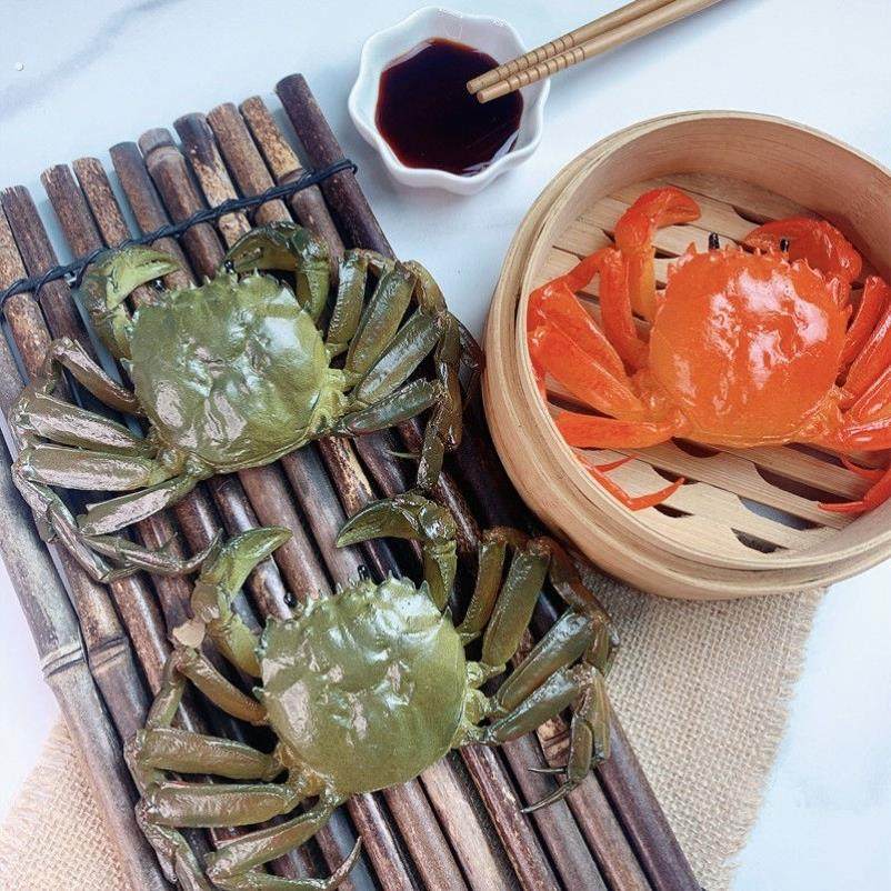 仿真大闸蟹模型公蟹母蟹螃蟹模型阳澄湖大闸蟹模具道具仿真食品