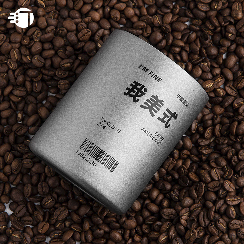 三汀我美式保温杯咖啡随手杯不锈钢车载随行便携式水杯子带盖吸管