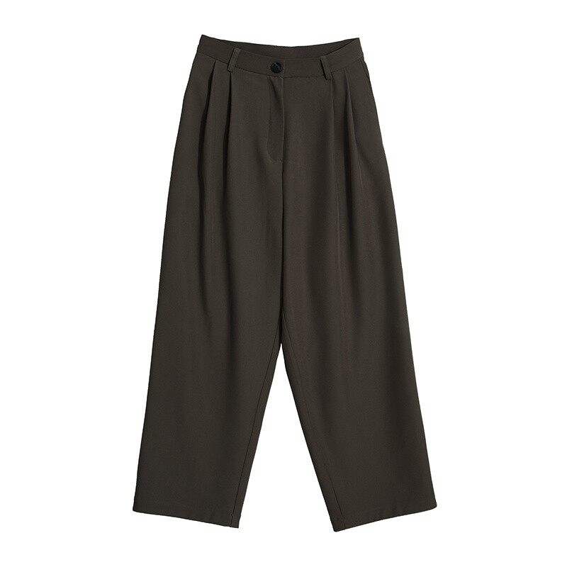 大码女装胖妹妹mm垂感西装阔腿夏季高腰宽松显瘦直筒休闲裤200斤