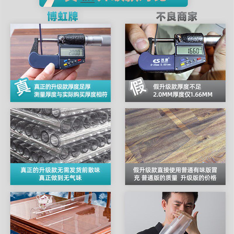 软玻璃PVC塑料圆桌桌布防水防烫防油免洗桌面透明餐桌垫圆形家用