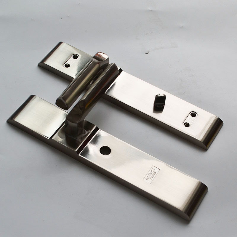 王力防盗门金色四孔把手银色4孔外壳华爵银色门把手猪耳门把