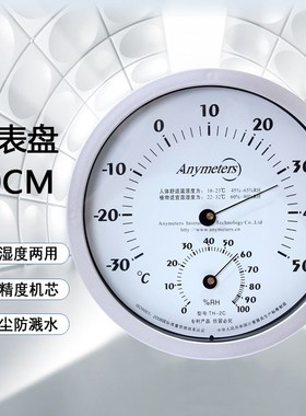 TH-2C室内高精度机械壁挂式温度计湿度计家用20CM大表盘温湿度表