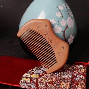 梳子可爱桃木儿童梳头宝宝周岁木梳迷你天然小巧礼品