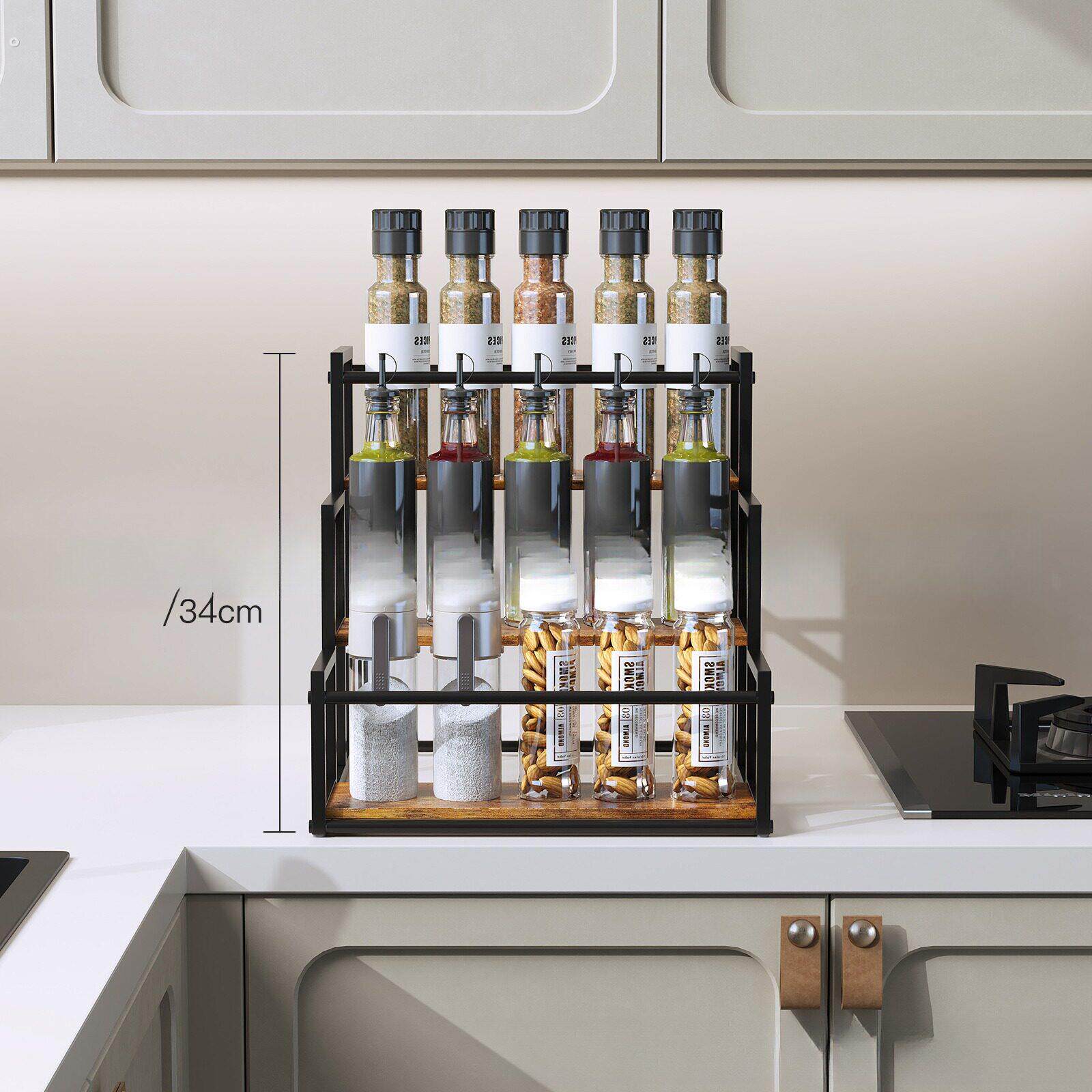 桌面酒架咖啡吧瓶收纳层架咖啡糖浆架调味罐架展示架红酒架酒葡萄