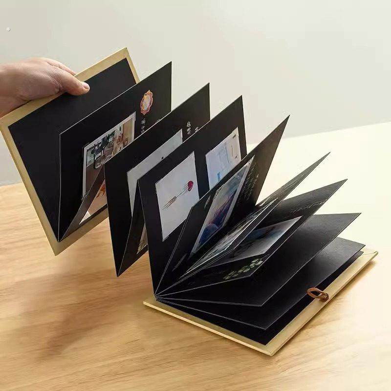 风琴折叠diy小相本空白本子牛皮纸成长纪念册创意礼物自制绘本