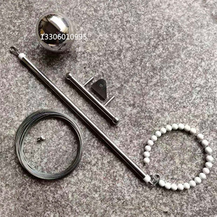 旗杆升降杆手拉钢丝绳旗绳带防风链全套外置手拉升旗配件含球可选