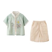 端午古装 套装 国学服宝宝新中式 男孩夏季 唐装 儿童汉服男童国风夏装