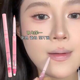 zvev雾嘟嘟唇线笔细腻丝滑勾勒唇型自带唇刷双头两用削笔刀唇线笔