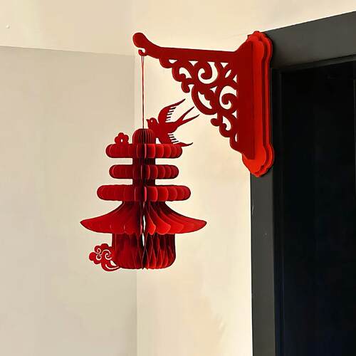 燕子衔春新年装饰挂件过年装饰品氛围布置马年春节挂饰贺年门挂