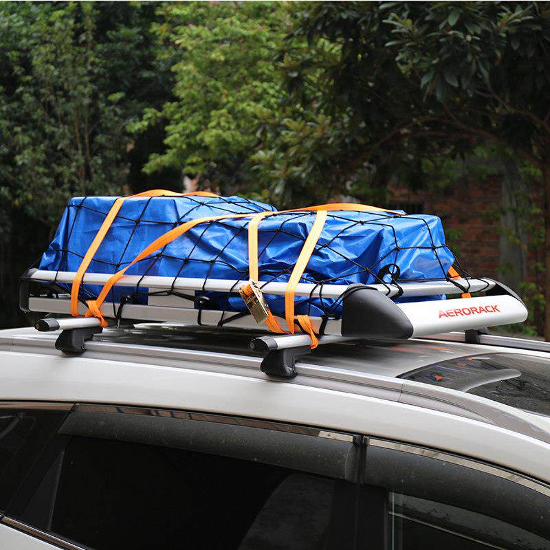 汽车行李架车顶框改装专用载重行李箱货架横杠防雨布网兜绑绳配件