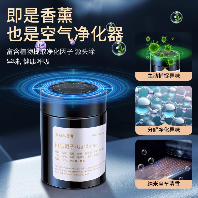 【新款】车载香薰净化器汽车香水座香膏车内高级摆件装饰品除异味