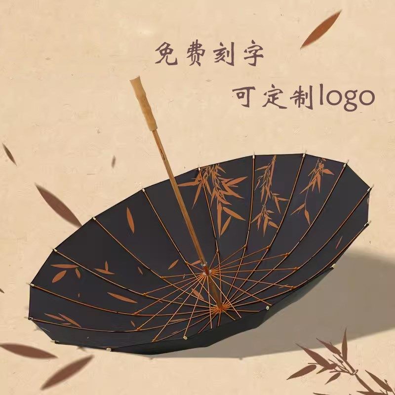 16骨复古国风文艺伞长柄雨伞创意国潮男女加大加固抗风伞定制广告,居家日用,伞,淘宝优惠券,粉丝福利购,淘宝优惠卷
