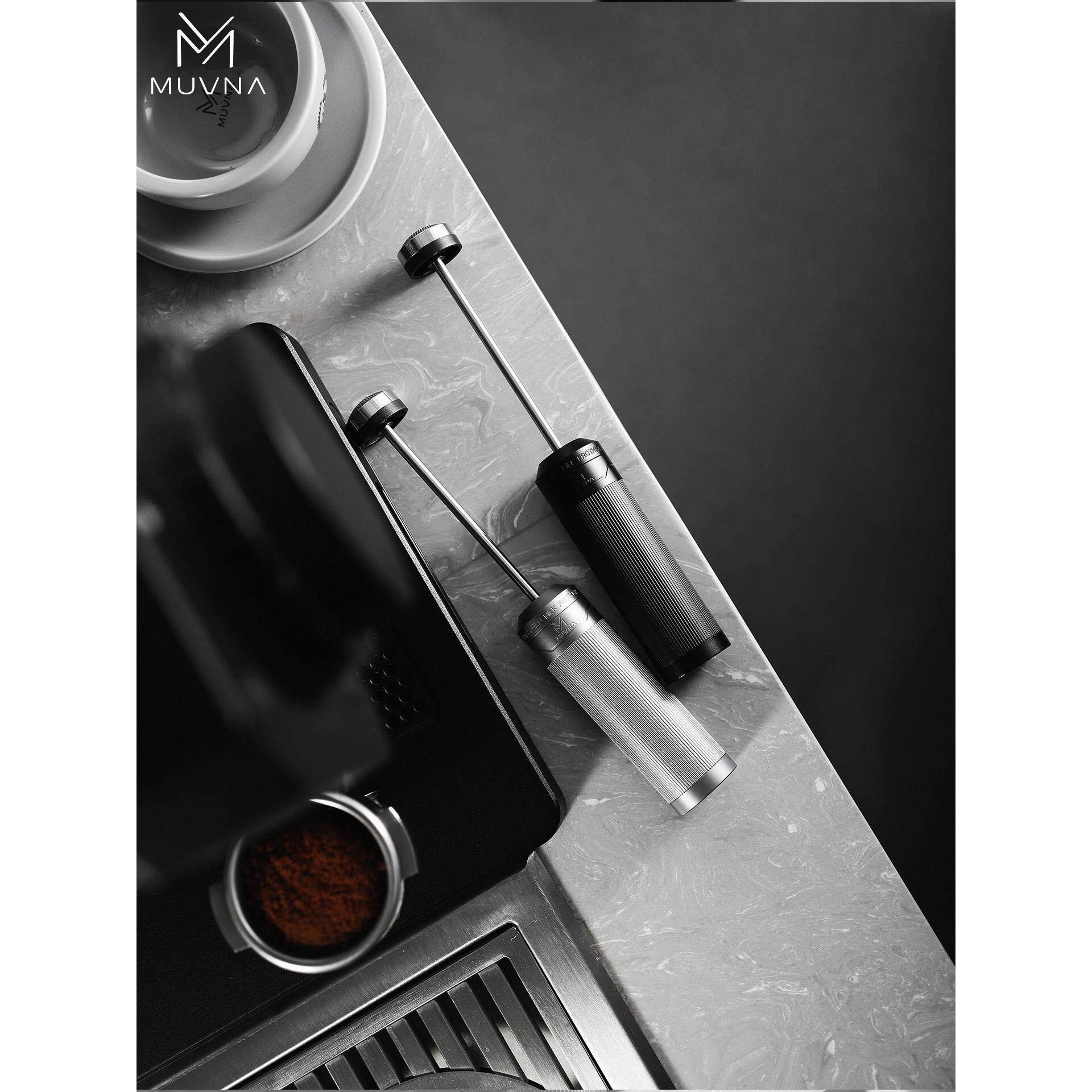 MUVNA慕威纳疾风打奶器意式咖啡拉花电动奶泡器手持发泡器搅拌器