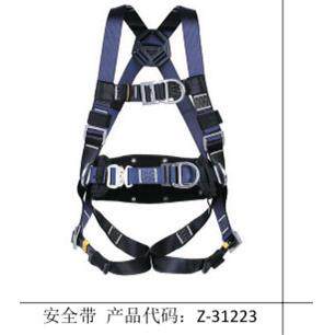 众安五点式安全带Z-31223和双钩安全绳S-51225，安全带双钩套装