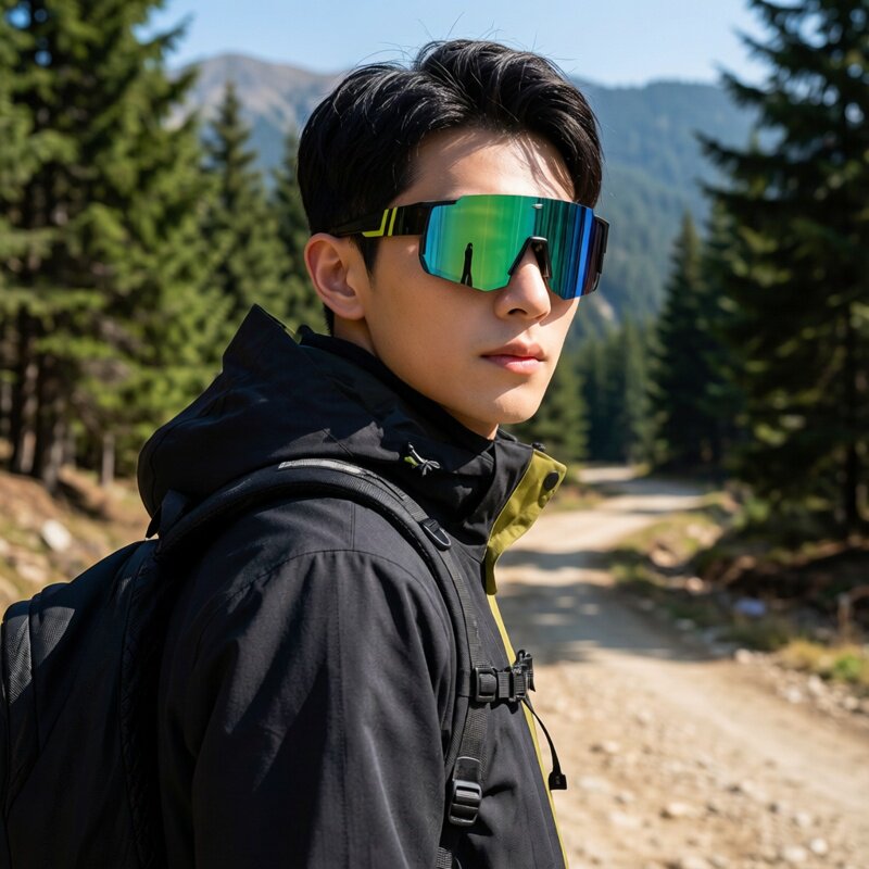 偏光墨镜可套近视镜男大框骑行护目镜防风太阳眼镜彩色登山滑雪镜