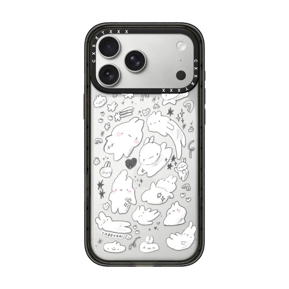 一些憨憨兔罢了苹果18promax手机壳橙色简约iPhone17pro可爱16plus卡通15防摔14保护13新壳体12素描