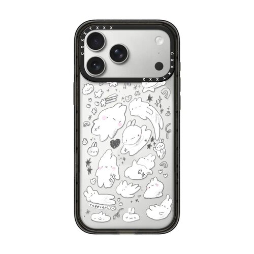 一些憨憨兔罢了苹果18promax手机壳橙色简约iPhone17pro可爱16plus卡通15防摔14保护13新壳体12素描