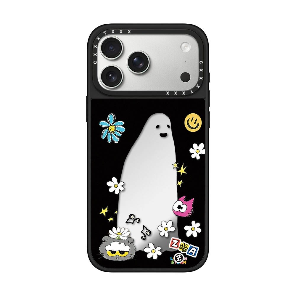 无脸男幽灵雏菊小灰猫17pro手机壳适用iPhone16prom