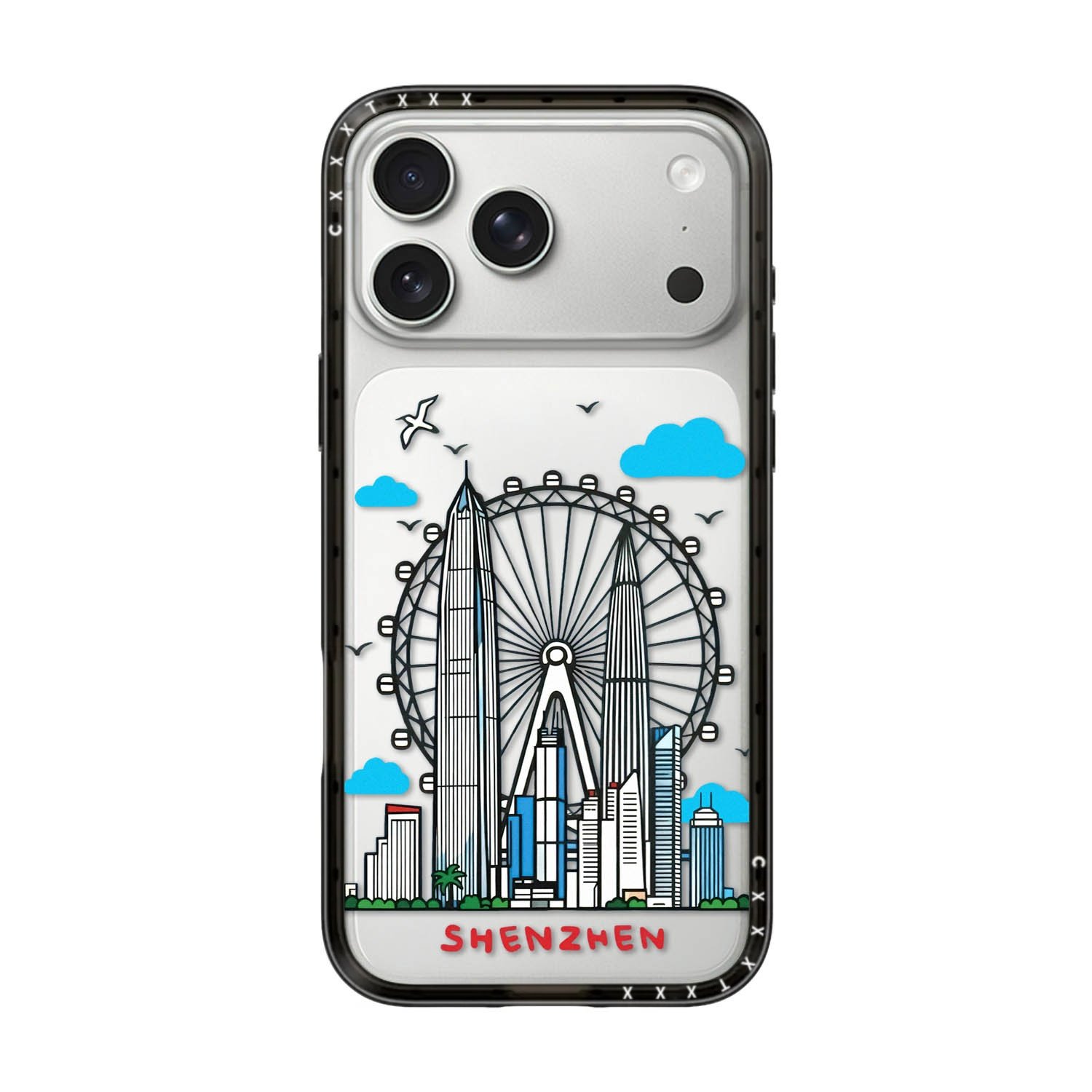 新壳体深圳城市限定摩天轮适用苹果17Promax适用于iPhone16Promax15pro14P罗湖万象城保护套13/12手机壳