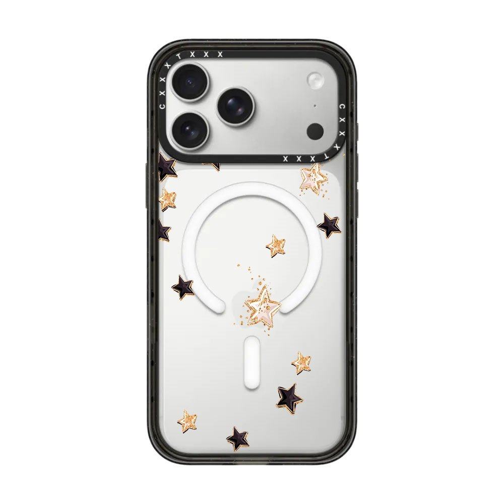 满印金色星星苹果17Promax适用于iPhone16Promax手机壳15pro创意可爱卡通14Pro明星同款13/12/11防摔磁吸硬壳