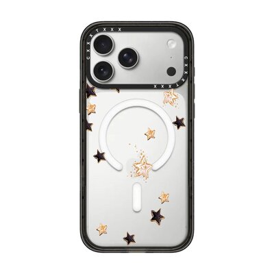 满印金色星星苹果17Promax适用于iPhone16Promax手机壳15pro创意可爱卡通14Pro明星同款13/12/11防摔磁吸硬壳