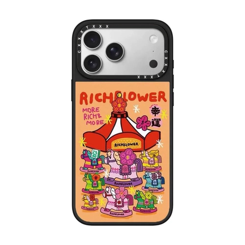 联名Rich flower有钱花手机壳适用iPhone17promax苹果16/15/14plus好运马上来13新年12防摔17保护套