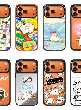 颓废鸭SSEBONG适用iphone17promax/17pro橙色手机壳16pro壳15苹果14plus卡通13可爱12防摔手机壳女