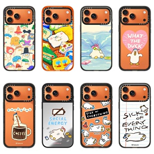 颓废鸭SSEBONG适用iphone17promax/17pro橙色手机壳16pro壳15苹果14plus卡通13可爱12防摔手机壳女