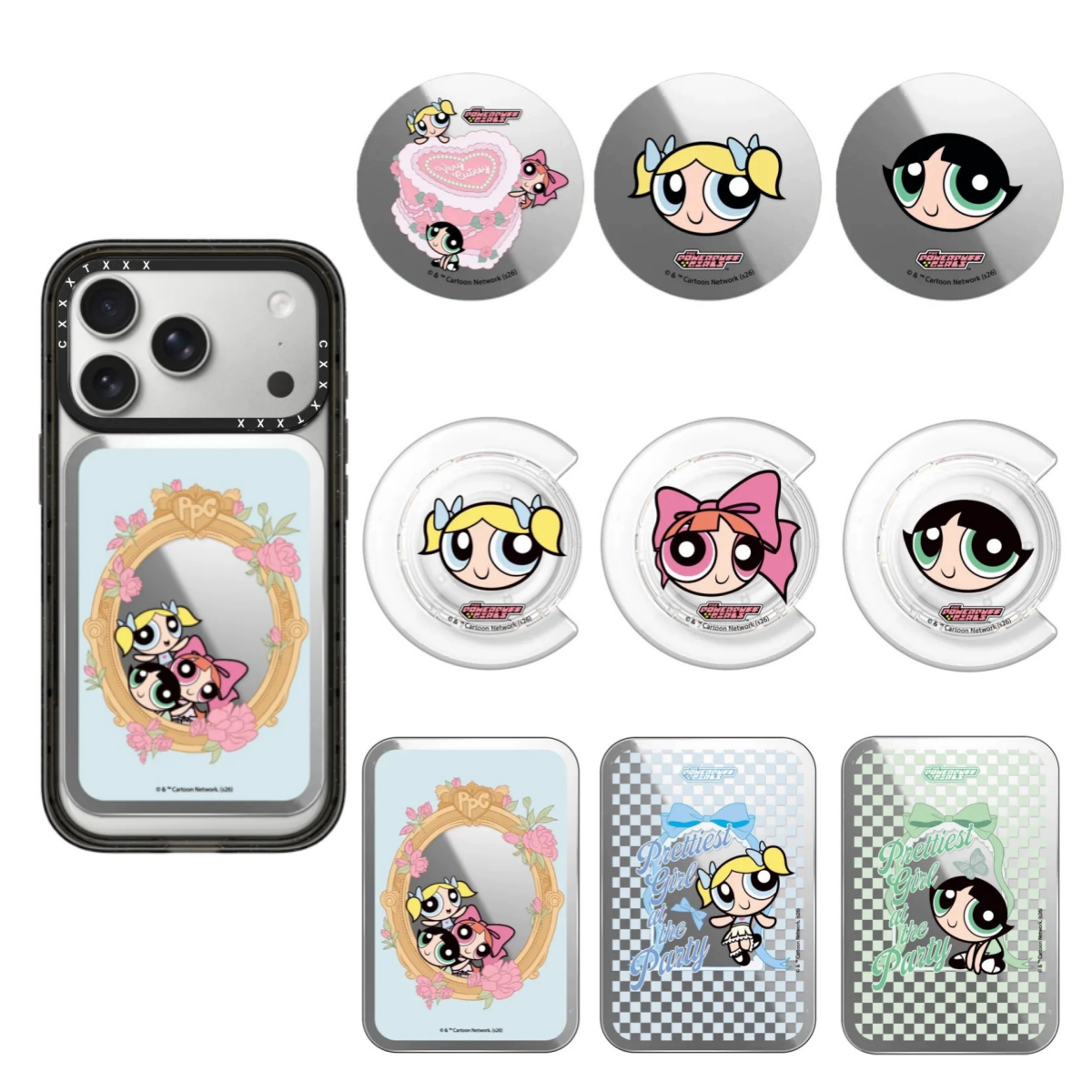 飞天小女警第二弹磁吸手机支架指环卡包可爱便携折叠通用女,3C数码配件,手机支架/手机座,淘宝优惠券,粉丝福利购,淘宝优惠卷