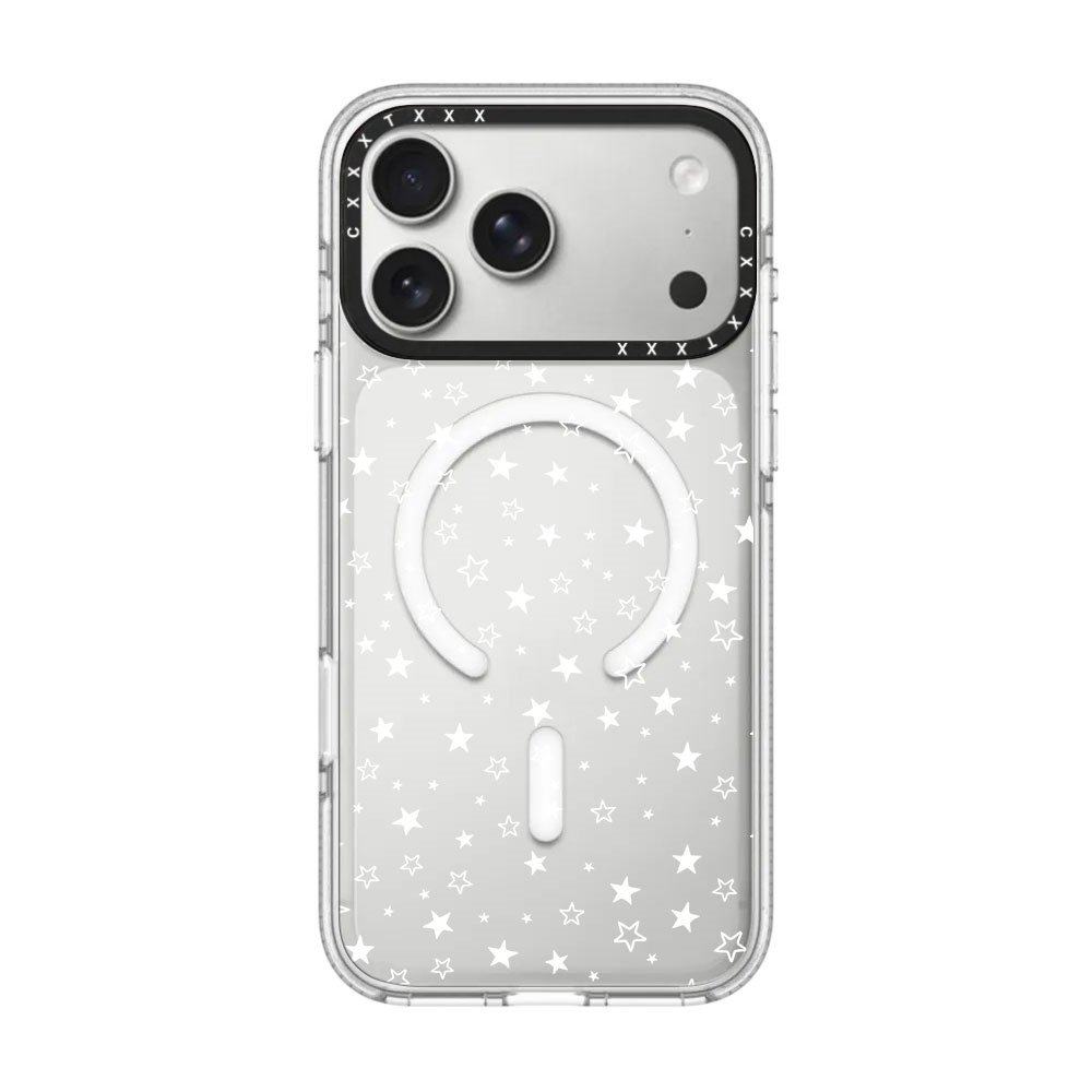 满印白色星星苹果17Promax适用iPhone16Pro手机壳15pro满天星创意卡通14Pro明星同款13防摔磁吸硬壳