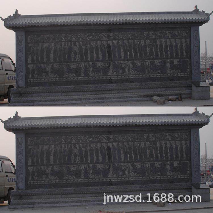 公司形象墙雕塑制作 单位石头形象墙雕刻价格 商场石刻形象墙图片