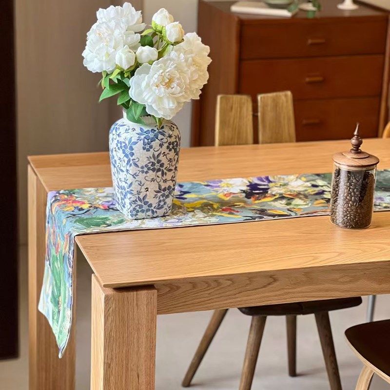 法式复古桌旗油画风轻奢餐桌装饰旗子茶几氛围感电视柜钢琴顶盖布,居家布艺,桌旗,淘宝优惠券,粉丝福利购,淘宝优惠卷
