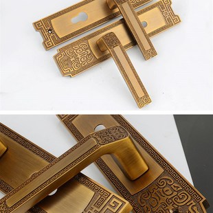 中式仿古室内门锁卧室房门锁执手锁木门锁锁具家用门把手邦尚门锁