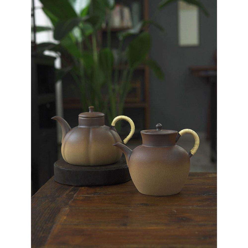中国覆古彷木烧茶炉，暖茶壶，粗陶旧岩泥，简单而安静的风格泡茶
